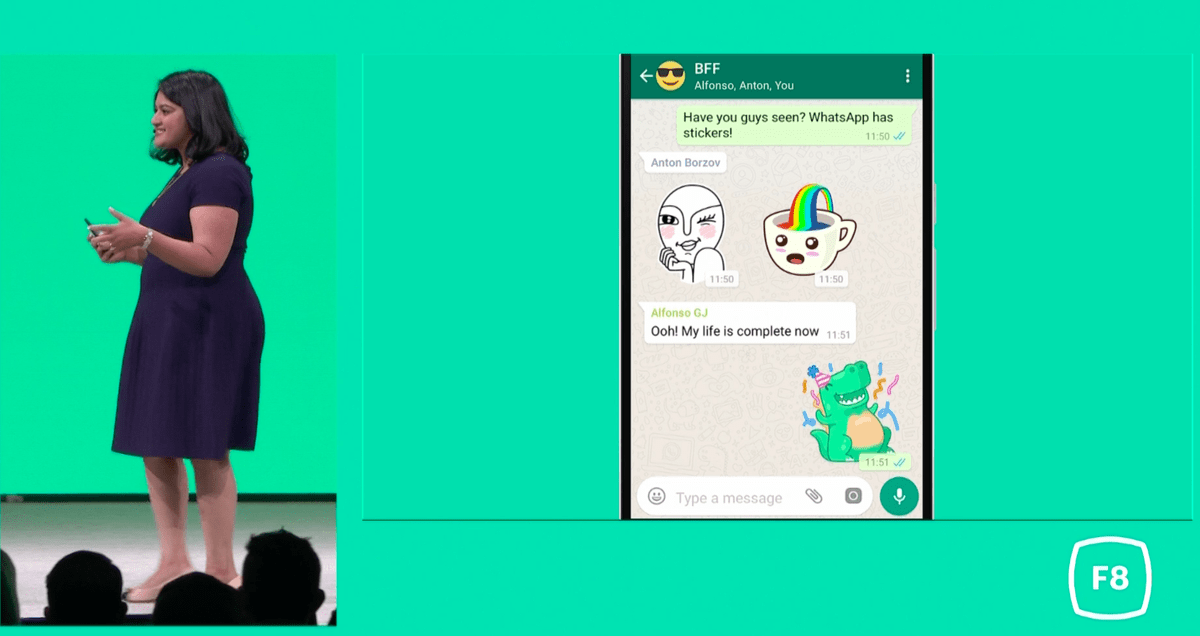 WhatsApp to receive new features like stickers and group video calling as announced at Facebook's F8