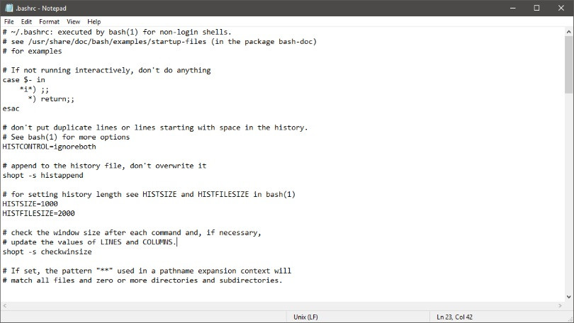 Notepad now supports Linux text files