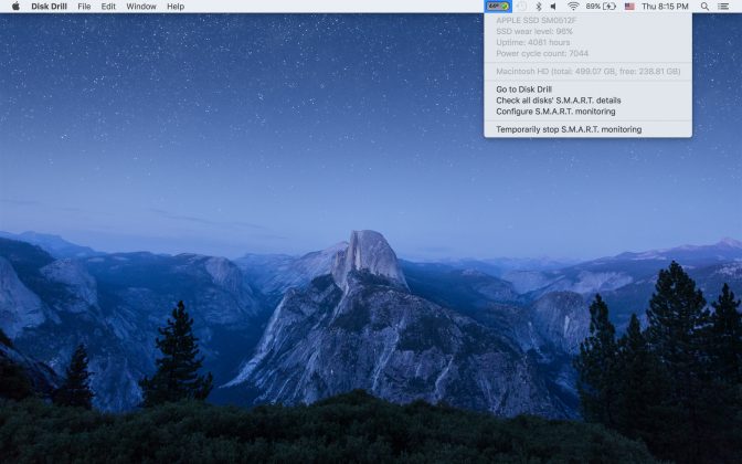 Disk Drill Mac MenuBar