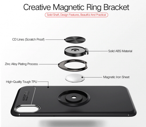 Soft Silicone Magnetic Ring Case Design