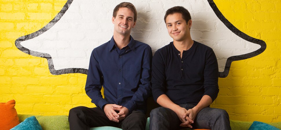 Snapchat founders Evan Spiegel (left) and Bobby Murphy (right)
