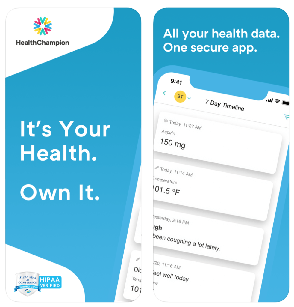 HealthChampion in screenshot