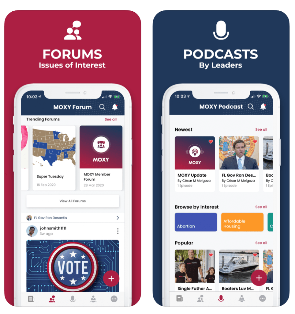forum and podcasts on MOXY