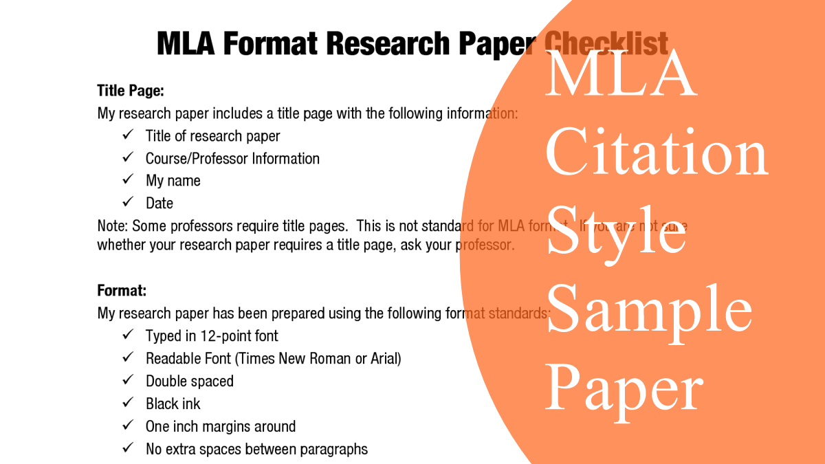 mla style and research paper format