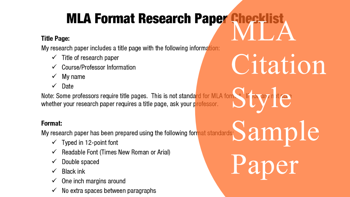 mla citation format in research paper