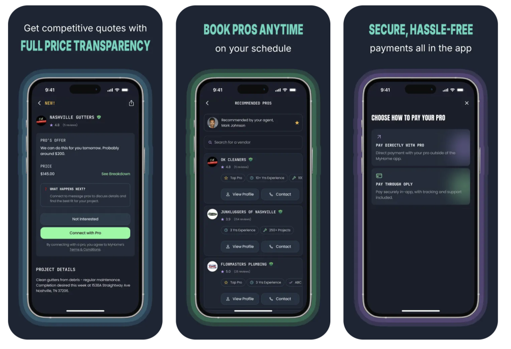 Oply App screenshots on iPhone