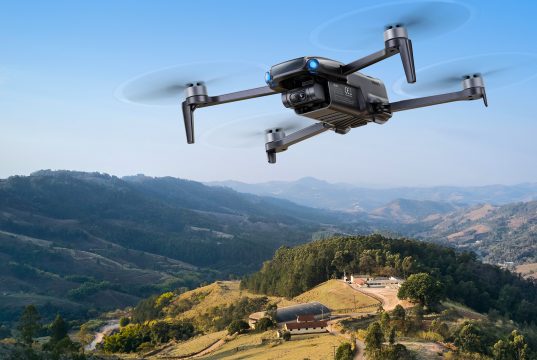 Ruko U11MINI 4K pocket drone flying outdoors during hands-on test flight demonstration