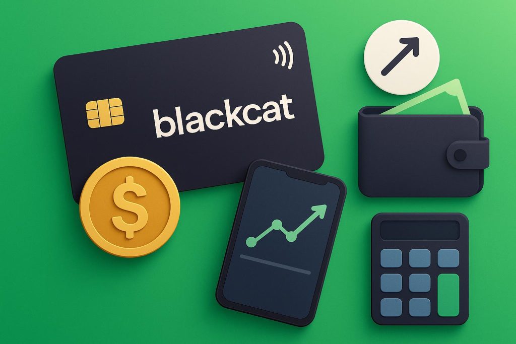 Blackcat Fintech brand logo representing innovative earning, spending, and saving solutions in Europe