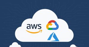 AWS, Google Cloud, and Azure logos side by side representing cloud computing platform comparison