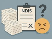 Common Frustrations with NDIS Application and Review Processes NDIS application paperwork, forms, and documents highlighting challenges in review processes