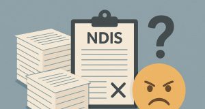 NDIS application paperwork, forms, and documents highlighting challenges in review processes