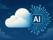 Clouds and AI: opening up new opportunities for business Cloud computing and artificial intelligence concepts connecting to business innovation and growth