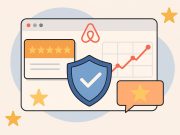 Modern Airbnb property with positive reviews and high ratings, showcasing excellent reputation management