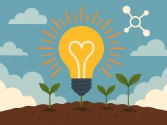 Colorful brain illustration symbolizing scientific research on happiness and well-being.