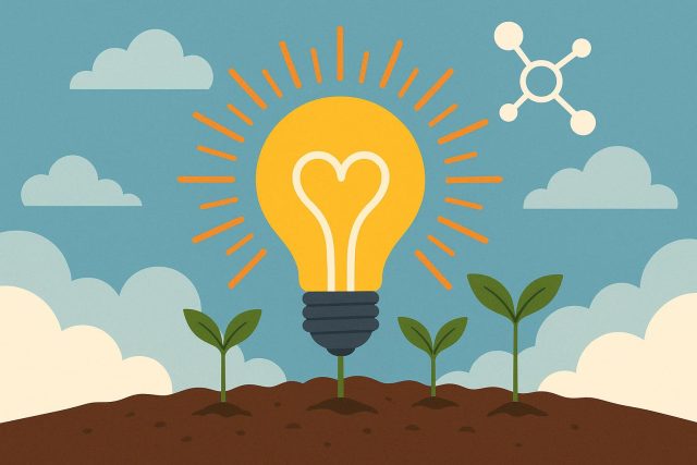 The Science of Lasting Happiness Colorful brain illustration symbolizing scientific research on happiness and well-being.