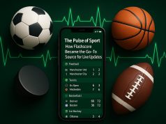 Flashscore mobile app displaying real-time sports scores and live match updates on a smartphone screen