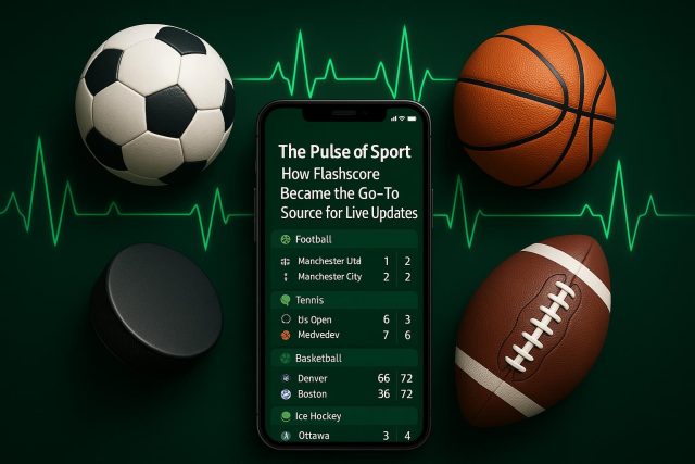 Flashscore mobile app displaying real-time sports scores and live match updates on a smartphone screen
