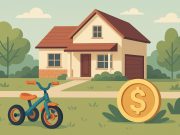 Modern family home in a suburban neighborhood promoting real estate investment for young families