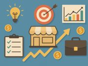 Top Tips for Small Business Success Small business owner reviewing financial documents at desk in modern office workspace