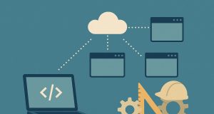 Modern building engineering team collaborating on digital blueprints and project planning tools