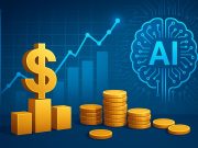 WHY FINANCIAL EXPERTISE IS BECOMING ESSENTIAL IN THE AI ECONOMY Digital financial data and AI technology symbols representing financial expertise in the AI economy