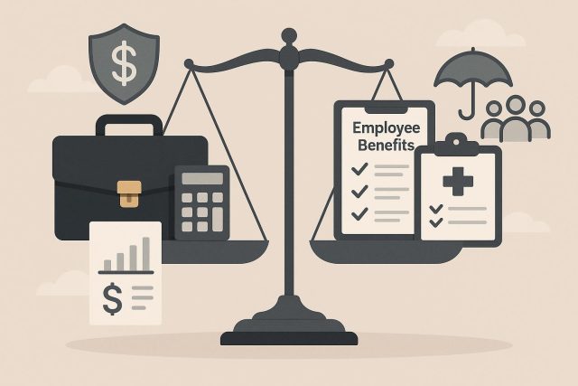 Charts and graphs illustrating employee benefits strategies for CFO risk management decisions