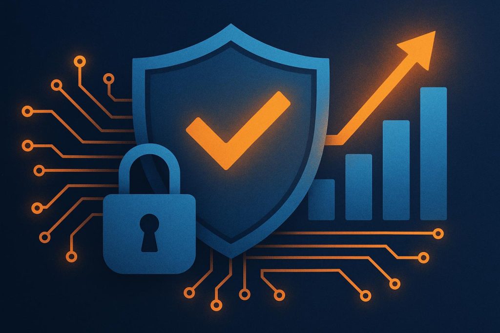 Advanced cybersecurity system dashboard highlighting detection quality metrics for security success