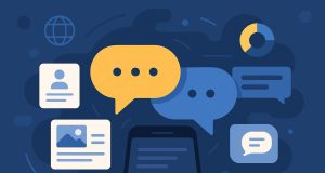 Digital chat interface illustrating customer communication at the heart of online experiences