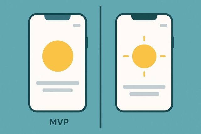 Mobile app wireframe showcasing essential MVP features and streamlined user interface design