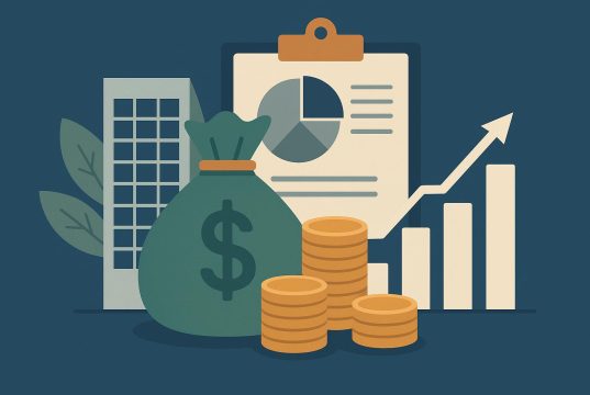 Organized financial documents, calculator, and pen symbolizing structured money management