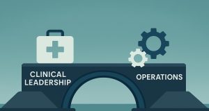 Medical professionals collaborating to improve clinical leadership and operational efficiency