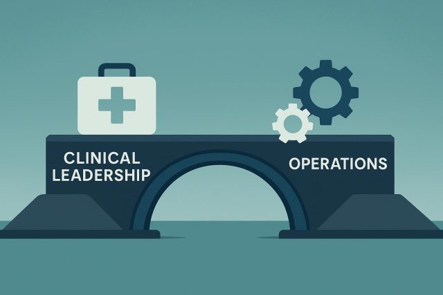 Bridging Clinical Leadership and Operations for Enhanced Patient Outcomes Medical professionals collaborating to improve clinical leadership and operational efficiency