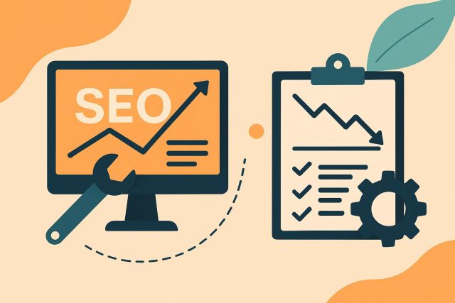 Custom SEO strategy planning outperforming traditional methods with data charts and analytics tools