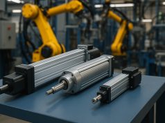 Various linear actuators installed in an industrial automation system for precise machine control