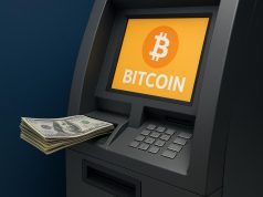 Bitcoin ATM dispensing cash, illustrating step-by-step instant cryptocurrency transaction process