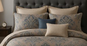 Luxury Bebejan bedding set displayed on a neatly made bed, highlighting premium quality and durability