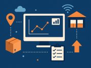 Data dashboard displaying real-time analytics for efficient order distribution in logistics