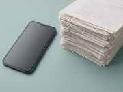 Digital paperwork icons on smartphone screen highlighting modern remote work challenges