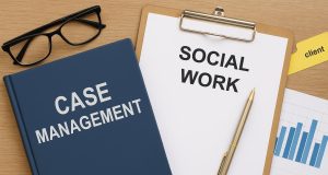 Case management process diagram illustrating steps in social work for modern professionals