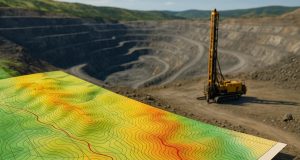 Detailed topographic map highlighting terrain features crucial for successful drill campaign planning