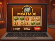 MrATM88 online slot game interface with reels, payout symbols, and casino-themed graphics