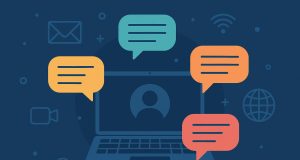 Digital devices connected via video call symbolizing effective virtual communication