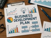 Business development strategy plan with charts and graphs representing Joff Philossaint’s approach