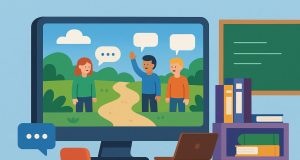 Virtual avatars collaborating in an online game environment fostering social learning and interaction