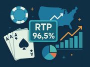 Digital dashboard displaying RTP statistics and analytics for US online gaming industry