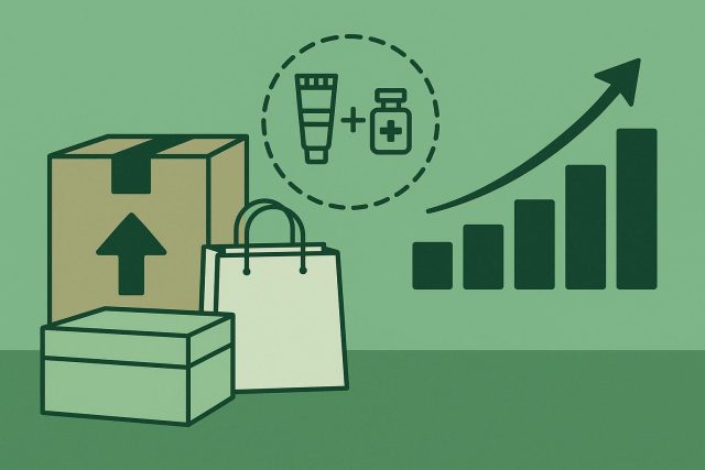 Ecommerce product bundles displayed on website screen increasing customer order value