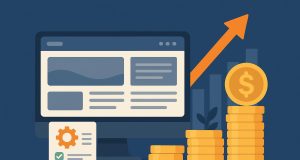 Custom website design concept illustrating long-term business growth and higher return on investment