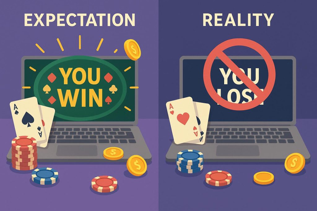 Comparison of player expectations and real outcomes in online iGaming environments