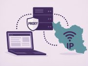 Iran proxy server connection enabling access to Persian websites with local Iranian IP addresses