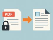 Unlocking PDF document on a computer screen for quick editing or conversion to editable format